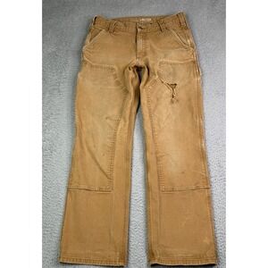 Carhartt Pants Mens Tag 32X30 Rugged Flex Duck Double Front Waist 30 Inseam 27